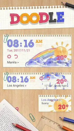 Play Doodle GO Weather Widget Theme  and enjoy Doodle GO Weather Widget Theme with UptoPlay