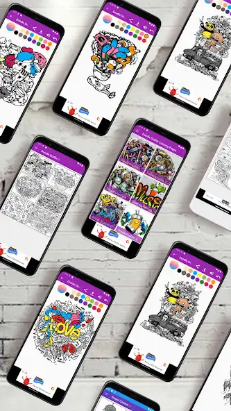 Play Doodle graffiti Coloring Pages  and enjoy Doodle graffiti Coloring Pages with UptoPlay