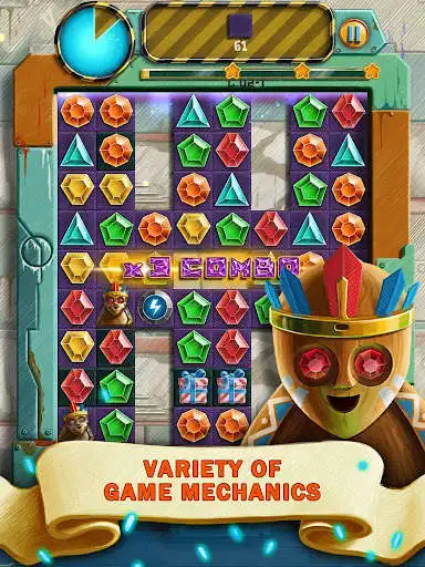 Play Doodle Jewels Match 3 as an online game Doodle Jewels Match 3 with UptoPlay