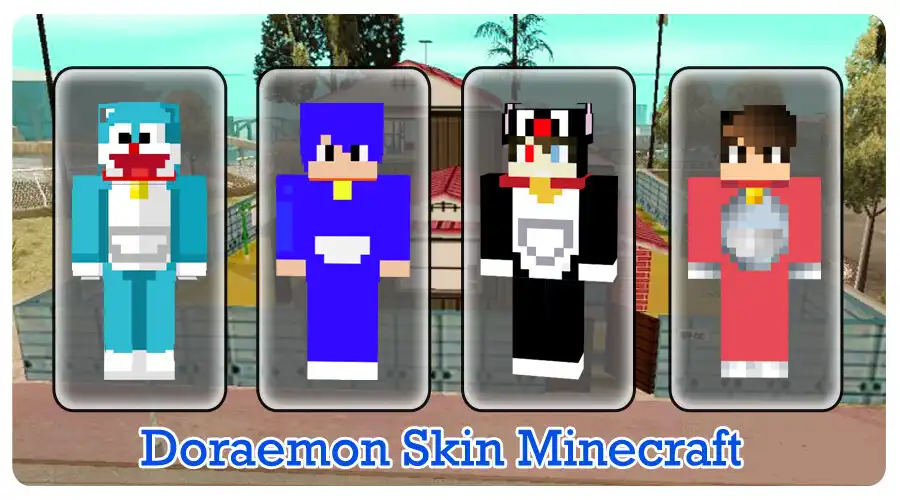 Play Doraemon Skin Minecraft PE as an online game Doraemon Skin Minecraft PE with UptoPlay