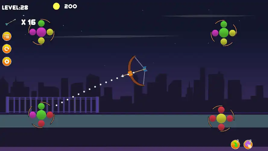 Play Dots Archery Shooting as an online game Dots Archery Shooting with UptoPlay
