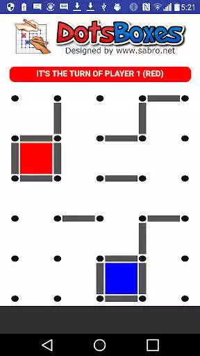 Play DotsBoxes Dots and Boxes Game for 2 Players as an online game DotsBoxes Dots and Boxes Game for 2 Players with UptoPlay