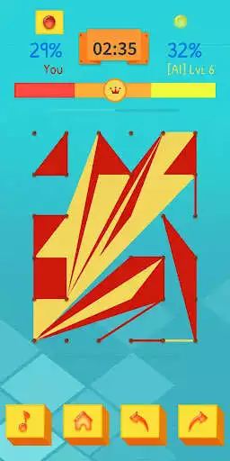 Play Dots & triangles : connected dots puzzle as an online game Dots & triangles : connected dots puzzle with UptoPlay