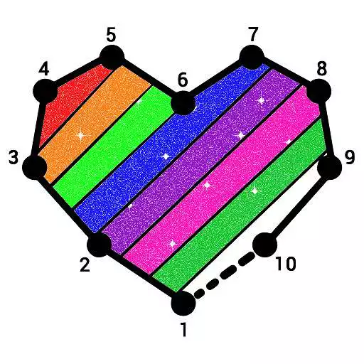 Free play online Dot to Dot to Glitter Coloring:Adult Coloring Book APK