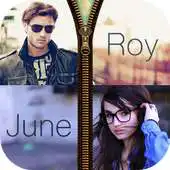 Free play online Douple Photo Zip Lock Screen APK