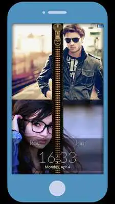 Play Douple Photo Zip Lock Screen