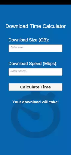 Play Download Time Calculator  and enjoy Download Time Calculator with UptoPlay