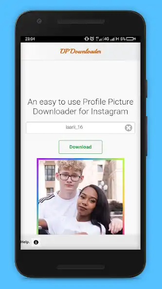 Play DP Downloader for Instagram HD as an online game DP Downloader for Instagram HD with UptoPlay