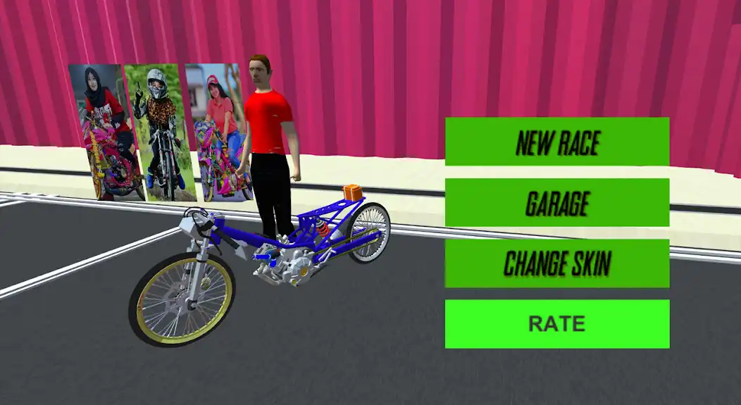 Play Drag Bike 500M Indonesia as an online game Drag Bike 500M Indonesia with UptoPlay