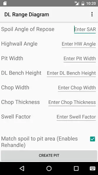 Play Dragline Range Diagram