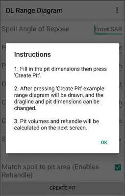 Play Dragline Range Diagram