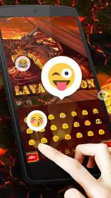 Play Dragon And Flame Magma Keyboard Theme