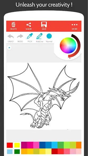 Play Dragon Anime Coloring Book as an online game Dragon Anime Coloring Book with UptoPlay