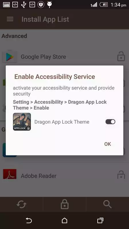 Play Dragon App Lock Theme