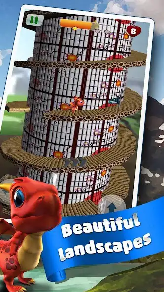 Play Dragon Climb - Spiral Tower as an online game Dragon Climb - Spiral Tower with UptoPlay