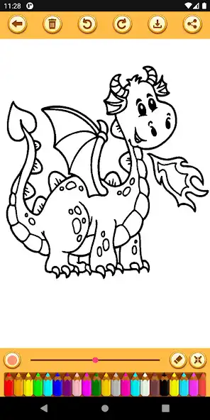 Play Dragon Coloring Book as an online game Dragon Coloring Book with UptoPlay