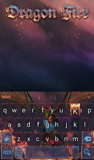 Play Dragon Fire Animated Keyboard + Live Wallpaper