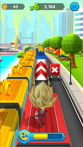Play Dragon Hero Ball Z Endless Run as an online game Dragon Hero Ball Z Endless Run with UptoPlay