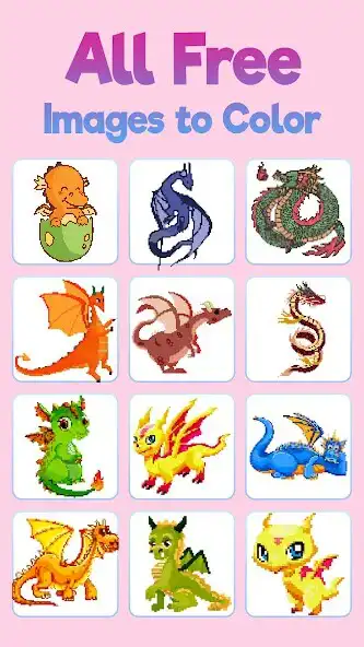 Play Dragon Pixel Art Coloring Book  and enjoy Dragon Pixel Art Coloring Book with UptoPlay