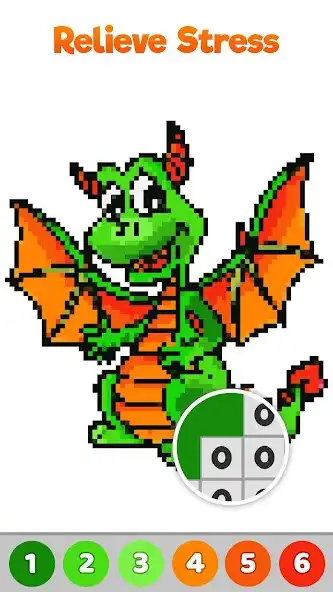 Play Dragon Pixel Art Coloring Book as an online game Dragon Pixel Art Coloring Book with UptoPlay