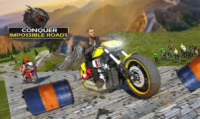 Play Dragon Road Stunt Bike Challenge: Extreme Offroad