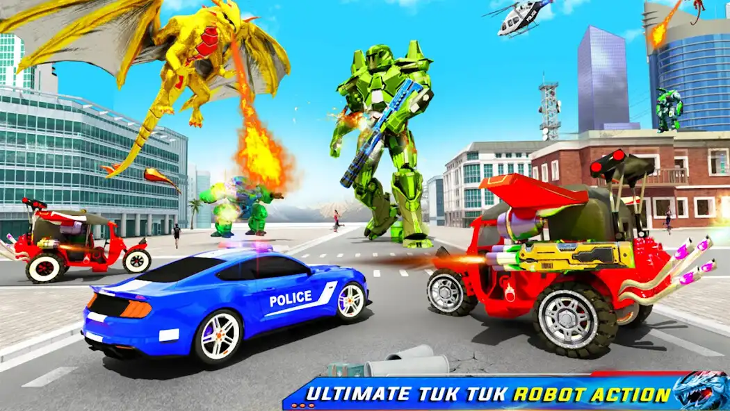 Play Dragon Robot Tuk Tuk Transform as an online game Dragon Robot Tuk Tuk Transform with UptoPlay