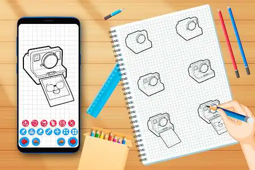 Play Draw Cute Things - Learn How to Draw and Color as an online game Draw Cute Things - Learn How to Draw and Color with UptoPlay