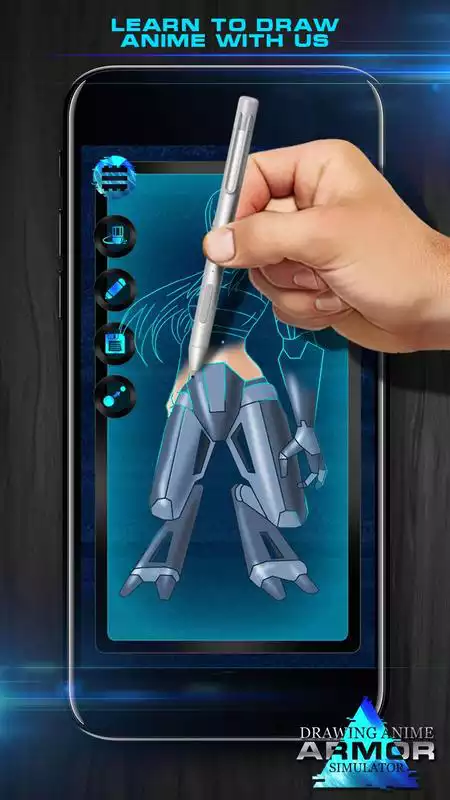 Play Drawing Anime Cyborg Armor