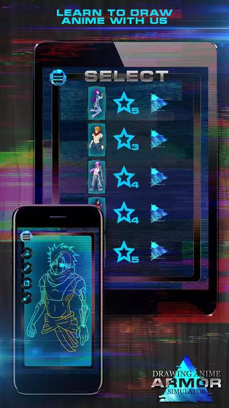 Play Drawing Anime Cyborg Armor