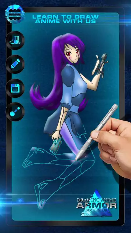 Play Drawing Anime Cyborg Armor