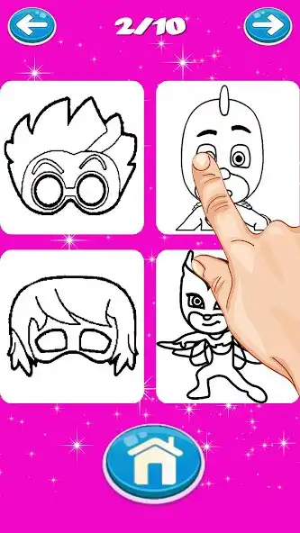 Play Drawing Mask Coloring Book as an online game Drawing Mask Coloring Book with UptoPlay
