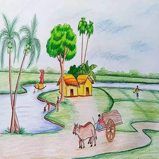 Run free android online Drawing scenery APK Run free android online Drawing scenery APK