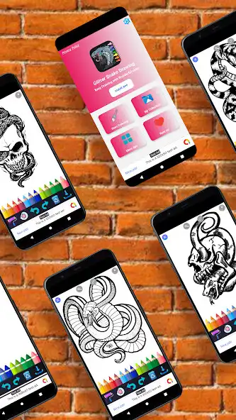Play Drawing Snake Glitter as an online game Drawing Snake Glitter with UptoPlay