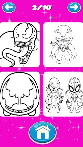 Play Drawing Venom Coloring Book as an online game Drawing Venom Coloring Book with UptoPlay