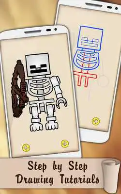 Play Draw Lego Minecraft Figures
