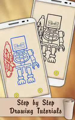 Play Draw Lego Minecraft Figures