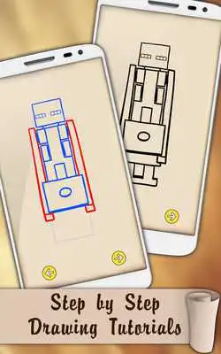 Play Draw Lego Minecraft Figures