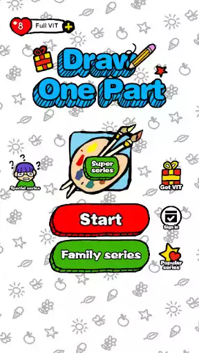 Play Draw one part - Puzzle game  and enjoy Draw one part - Puzzle game with UptoPlay