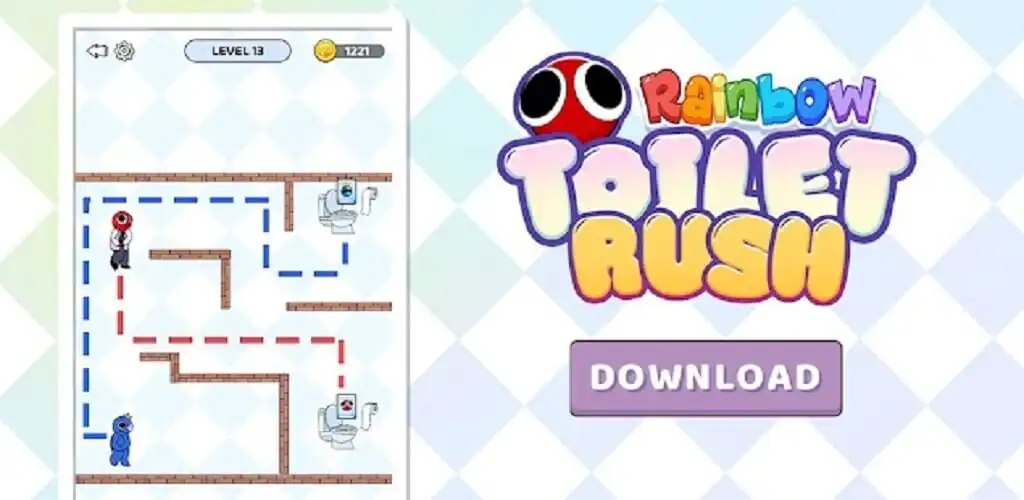 Play Draw Puzzle Rainbow ToiletRush  and enjoy Draw Puzzle Rainbow ToiletRush with UptoPlay