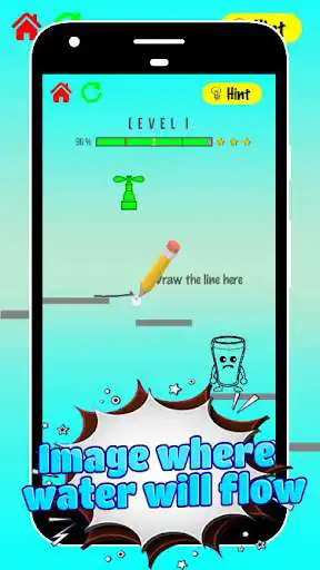 Play Draw Water Line : Glass Pecah as an online game Draw Water Line : Glass Pecah with UptoPlay