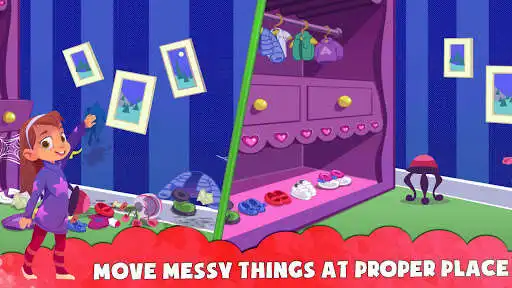 Play Dream House Cleaning Game - Girls Room Cleanup as an online game Dream House Cleaning Game - Girls Room Cleanup with UptoPlay