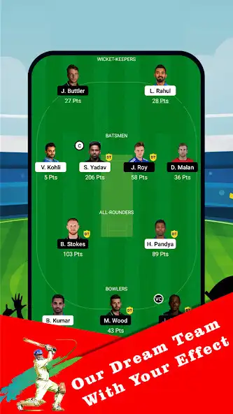 Play Dream Team 11 : Live score app as an online game Dream Team 11 : Live score app with UptoPlay