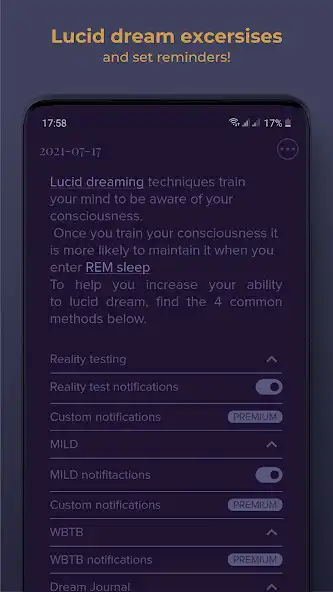 Play Dreamy - Lucid dream journal as an online game Dreamy - Lucid dream journal with UptoPlay