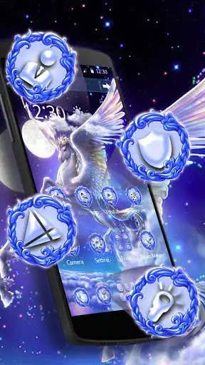 Play APK Dreamy Rainbow Unicorn 2D Theme  and enjoy Dreamy Rainbow Unicorn 2D Theme with UptoPlay com.launcher.theme.t211797791