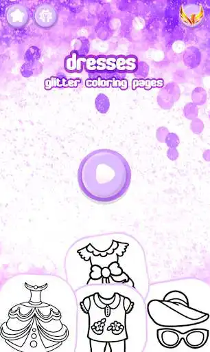 Play Dresses Coloring Book Glitter  and enjoy Dresses Coloring Book Glitter with UptoPlay