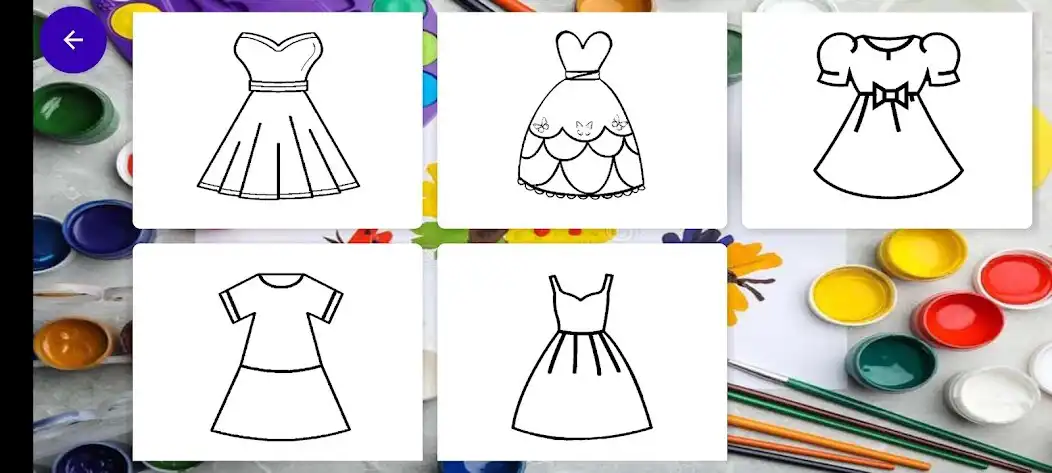 Play dresses drawing book as an online game dresses drawing book with UptoPlay