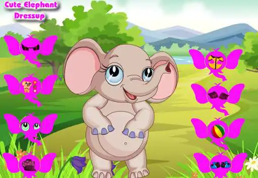 Play Dress Up Cute Elephant  and enjoy Dress Up Cute Elephant with UptoPlay