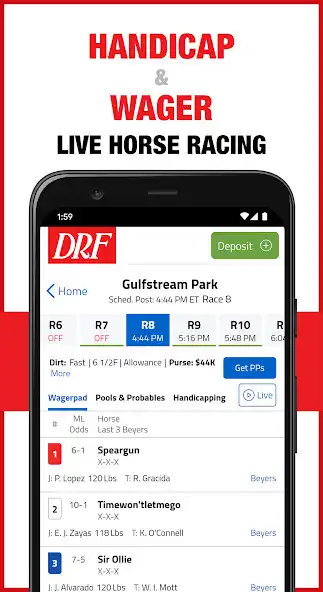 Play DRF Horse Racing as an online game DRF Horse Racing with UptoPlay