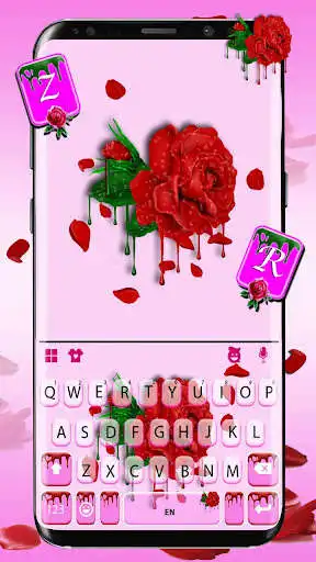 Play Dripping Red Rose Keyboard Theme  and enjoy Dripping Red Rose Keyboard Theme with UptoPlay