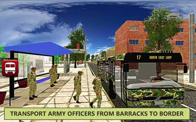 Play Drive Army Check Post Bus